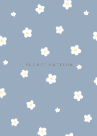 Floret Pattern Beige Blue.