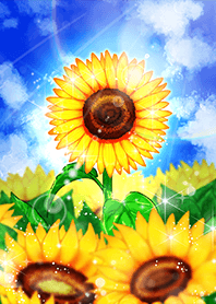 Gold luck sunflower flower feng shui