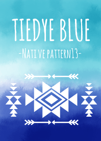 Native pattern_13_ Tiedye blue