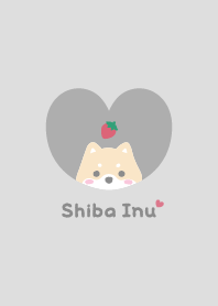 Shiba Inu2 Strawberry [gray]