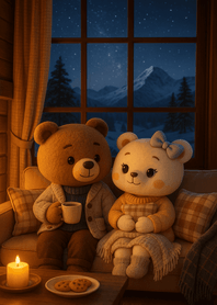 Winter Cabin Night Warmth