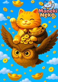 Maneki Neko: With Owl