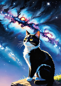 Night Moon Star Cat D43A8D