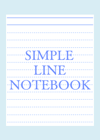 SIMPLE BLUE LINE NOTEBOOKj-LIGHTBLUE-YEL