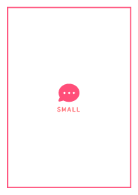 Small Button - White&Cherry Pink