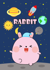 Cute Pink rabbit In Galaxy Theme (jp)
