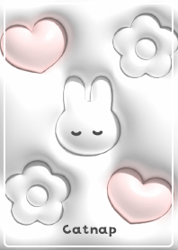 グレー うさぎのうたた寝