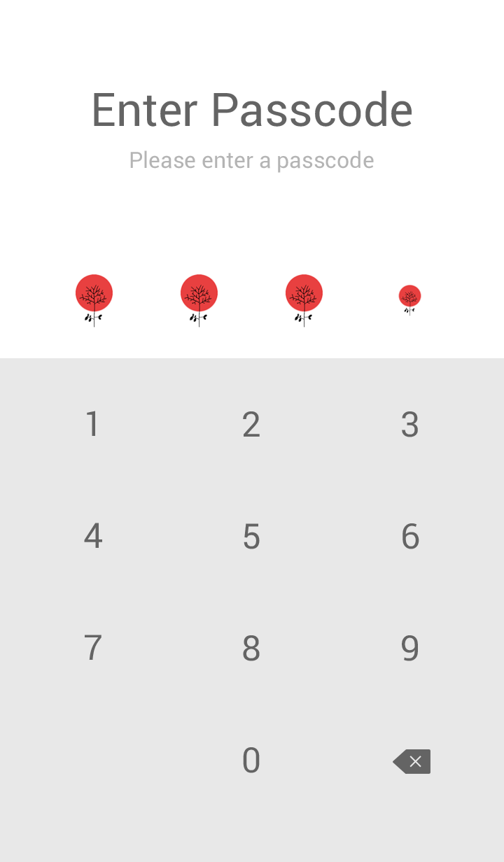 Scandinavian simple red fruit tree.