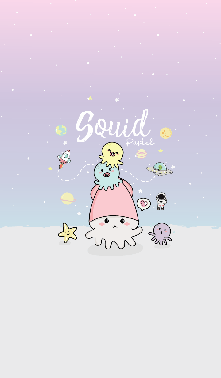 Squid Cute Pastel