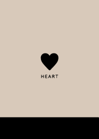 Simple Heart//Black&Caffe Latte Beige/13
