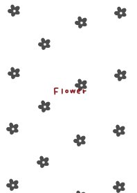 White and dark black floral pattern.