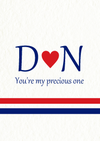 D&N Initial -Red & Blue-