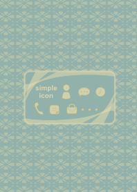 simpleicon ブルー×ベージュ