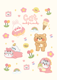 cat & friends :) happy life minimal