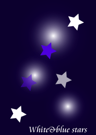 White&blue stars in ultramarine color