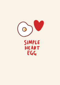 simple Medamayaki heart beige.