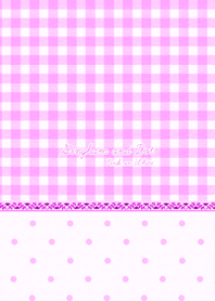 Gingham and Dot-PINK-