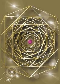 Gold : January garnet & octagon
