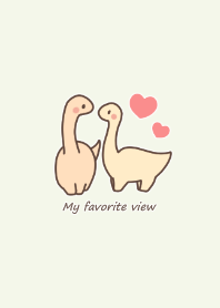 Dinosaurs Couple -green-