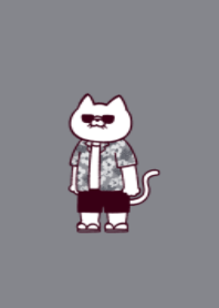 Hawaiian shirt cat.(dusty colors10)