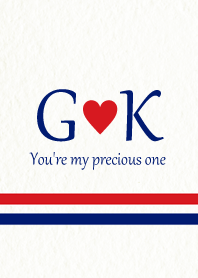 G&K Initial -Red & Blue-