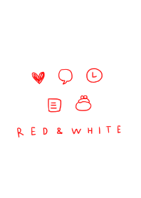 Red and white. simple.