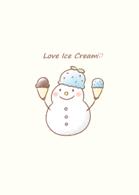 Snowman and Ice cream -chocomint-