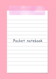 白いメモ帳　ピンク