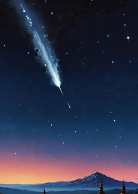 Mountain, Sea, and Moonlit Night a38971