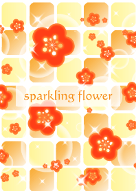 Plum flowers and sparkling