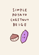 Simple potato chestnut beige