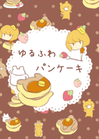 bear and girl and pancake