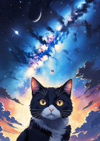 Night Moon Star Cat 2502D2