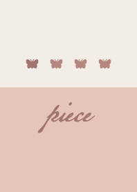 Pink beige.Butterfly