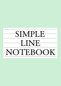 SIMPLE LINE NOTEBOOKj-LIGHT MINT GREEN