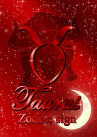 Twelve constellations Taurus red