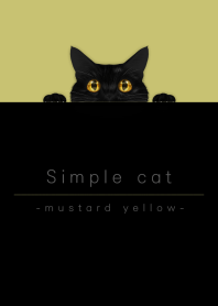 simple cat. mustard yellow_black