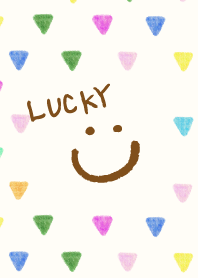 Watercolor colorful triangle2- smile15-