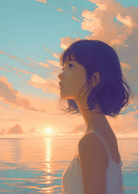 Zen Life～海と空を眺める少女 1.1