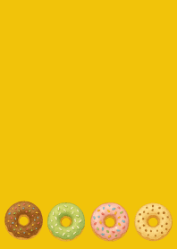 Colorful Donuts02 on yellow