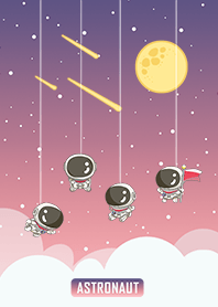 可愛寶貝太空人-星光閃閃(浪漫漸層色)粉紅2