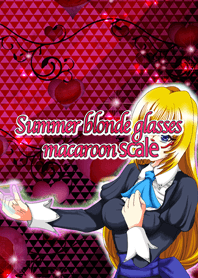 Summer blonde glasses macaroons scale