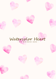 Watercolor Heart -PINKBEIGE- 42