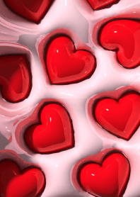 3D Glossy Red Heart.