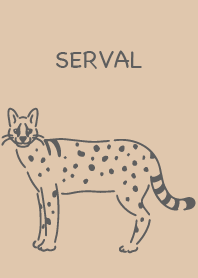 サーバル キャット シンプル ブラウン