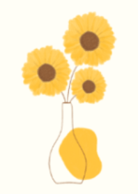 minimal : sunflower in the vase