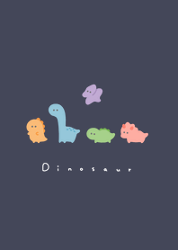 Kawaii Dinosaurs (no line)/navy