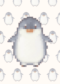 Penguin Pattern Theme Pixel Brown.04