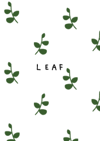 Leaf pattern. White.