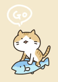 Cat and Flying fish